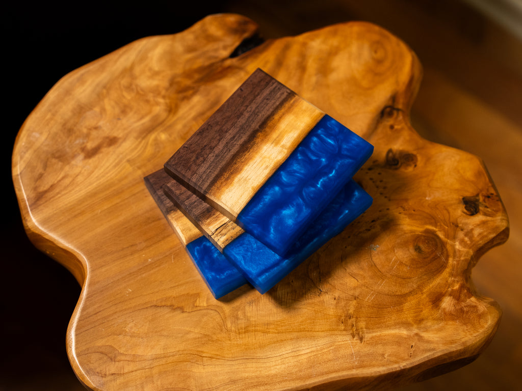 Live Edge Black Walnut Coasters