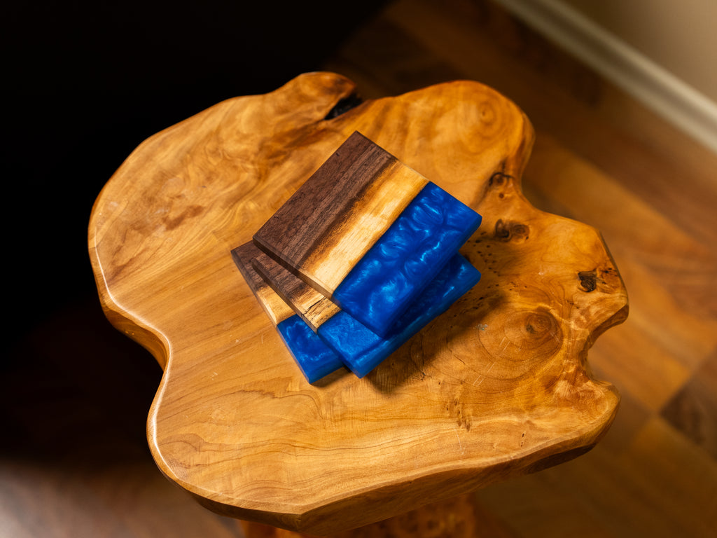 Live Edge Black Walnut Coasters