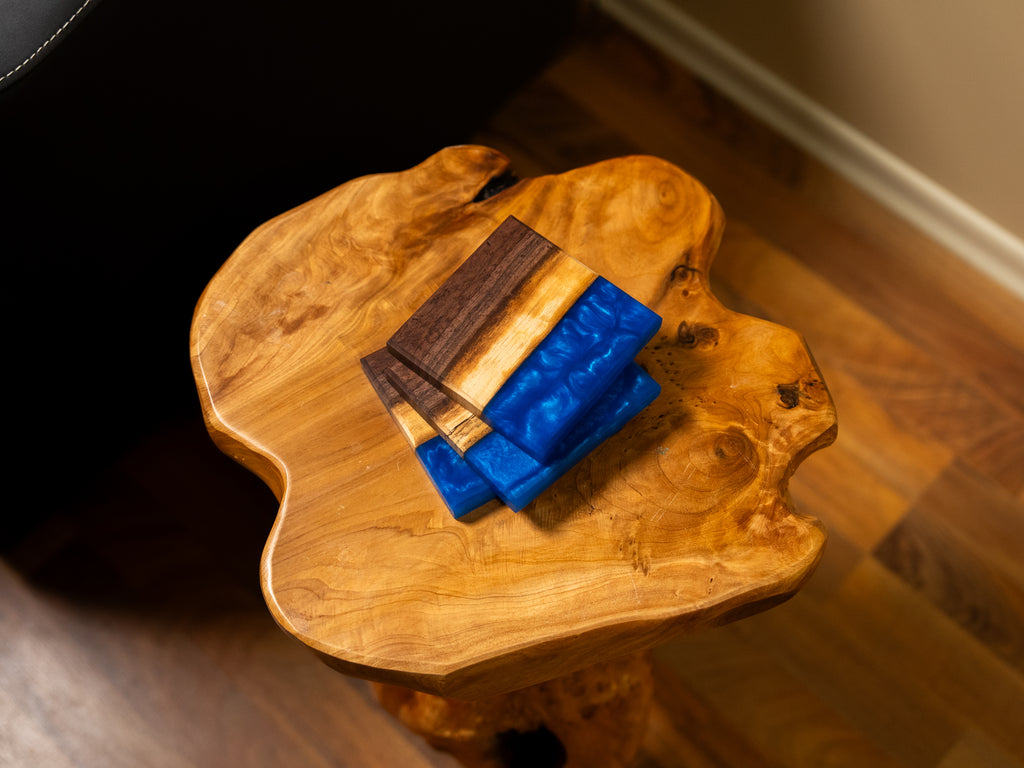 Live Edge Black Walnut Coasters