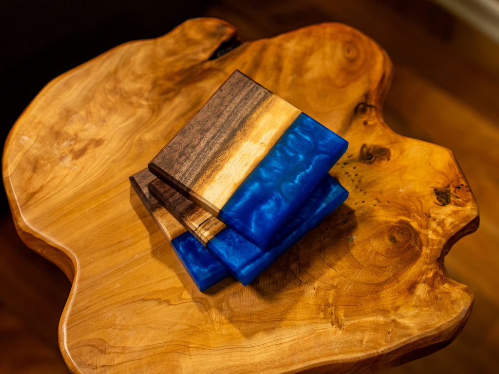 Live Edge Black Walnut Coasters