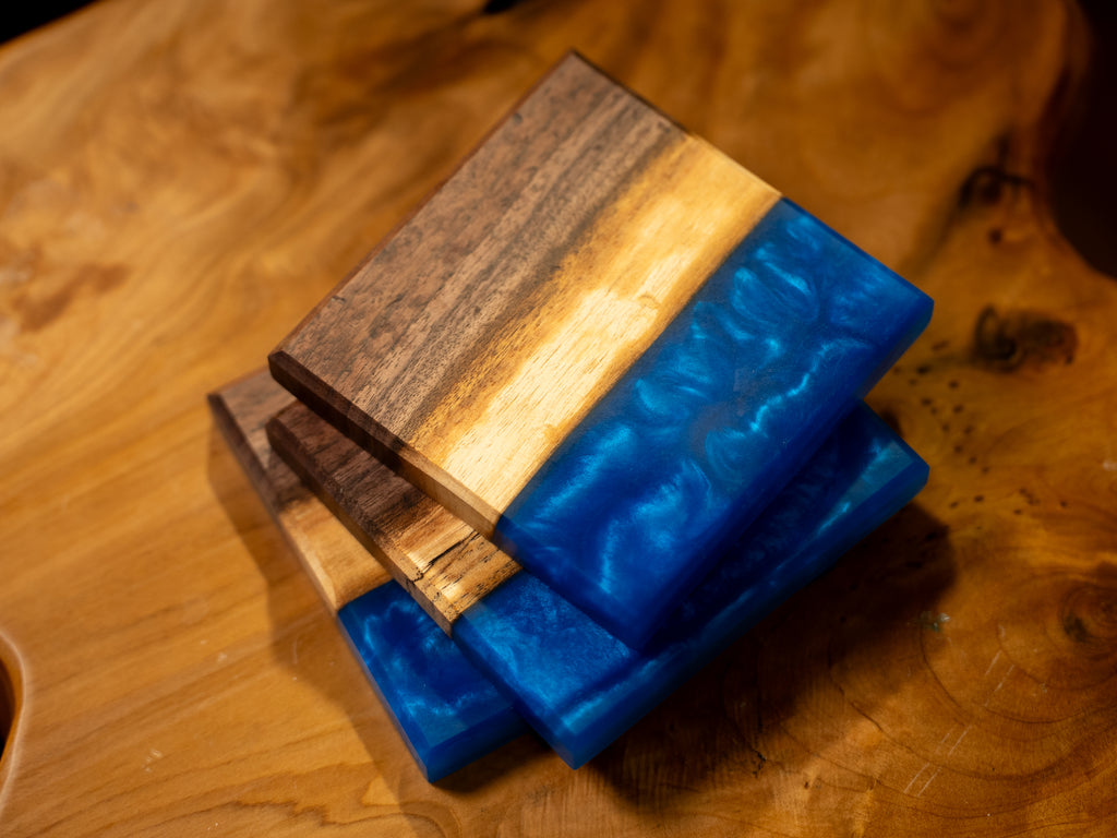 Live Edge Black Walnut Coasters