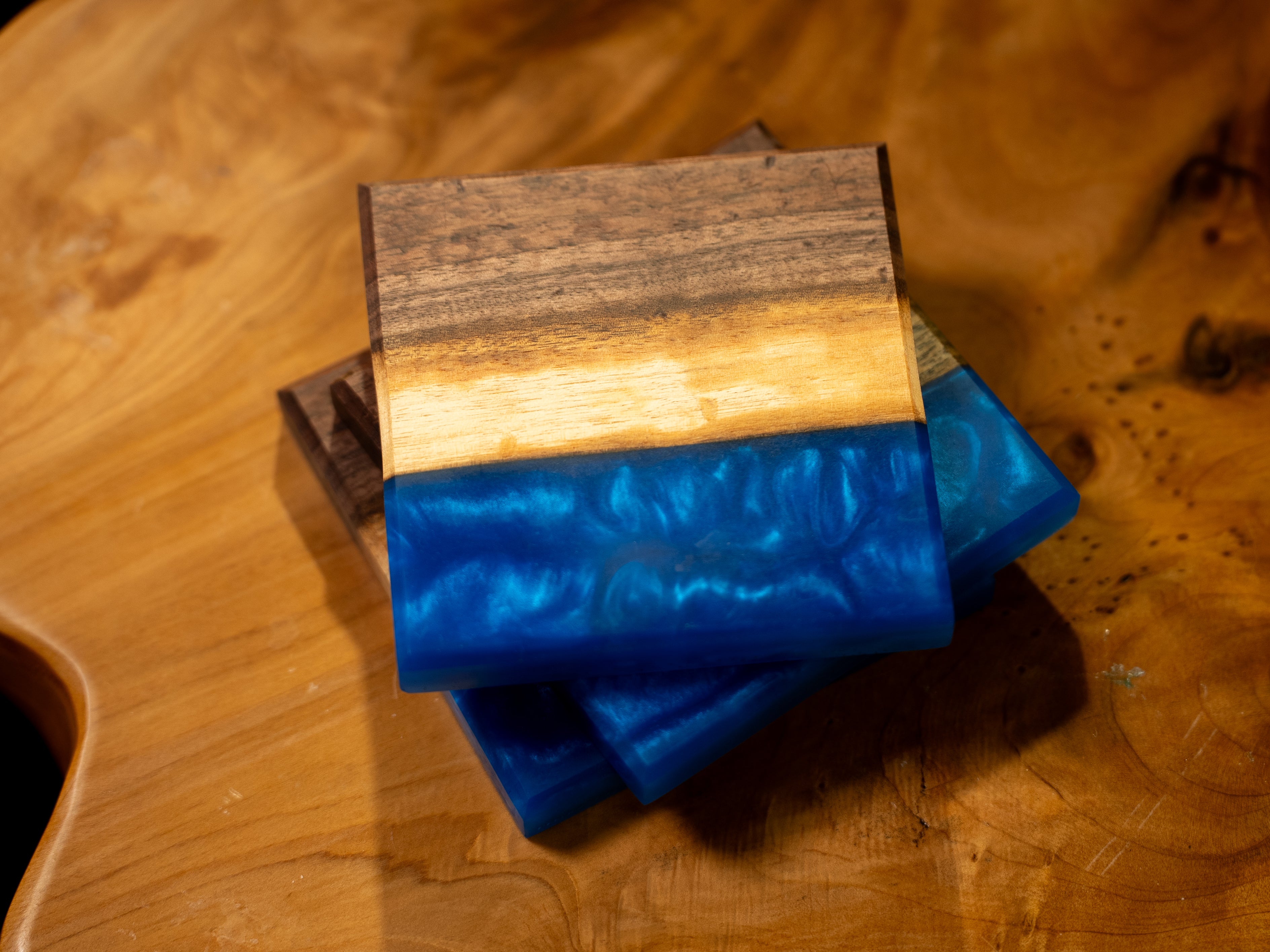 Live Edge Black Walnut Coasters