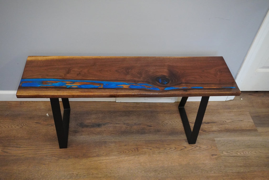Live Edge Black Walnut Bench