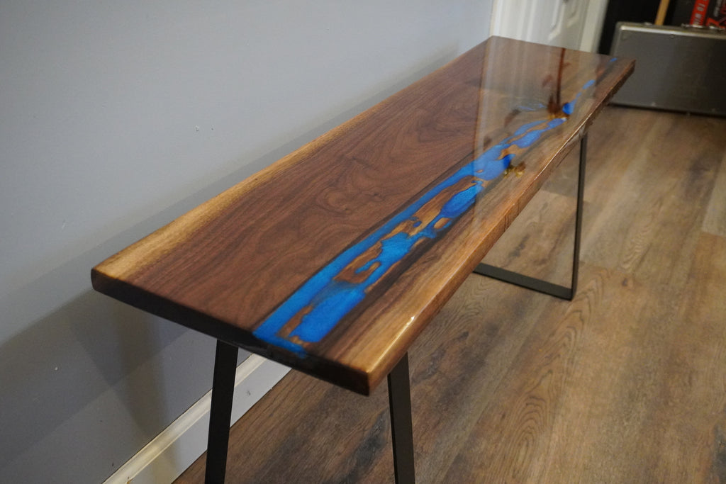 Live Edge Black Walnut Bench
