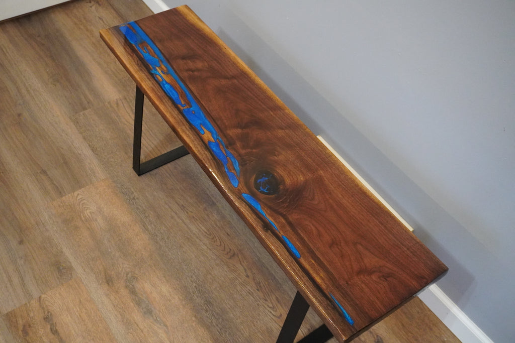 Live Edge Black Walnut Bench