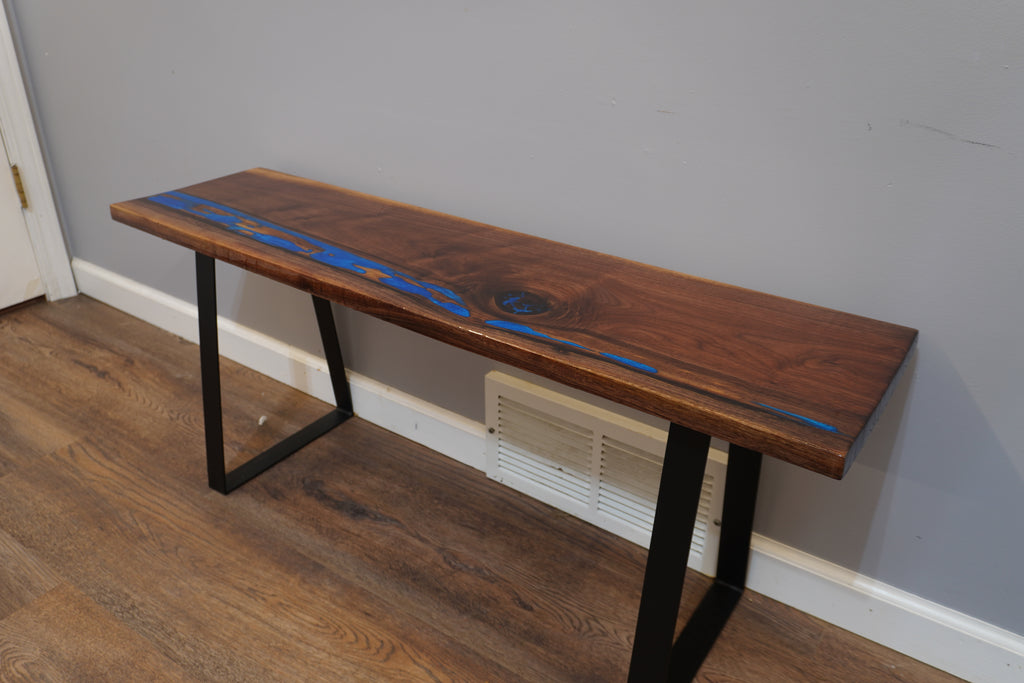 Live Edge Black Walnut Bench