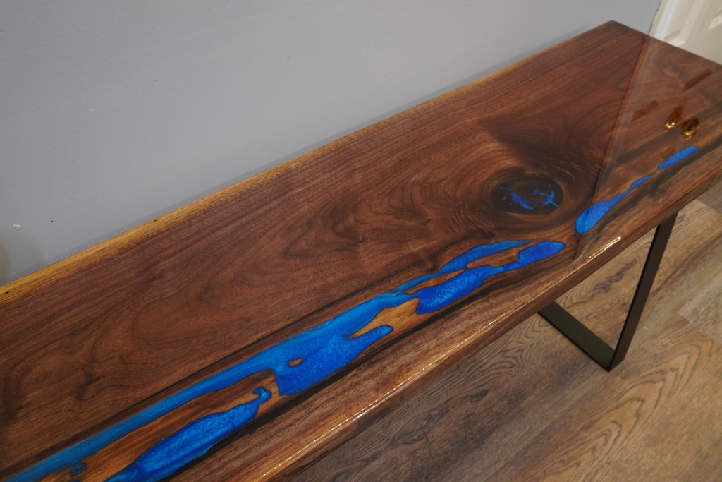 Live Edge Black Walnut Bench