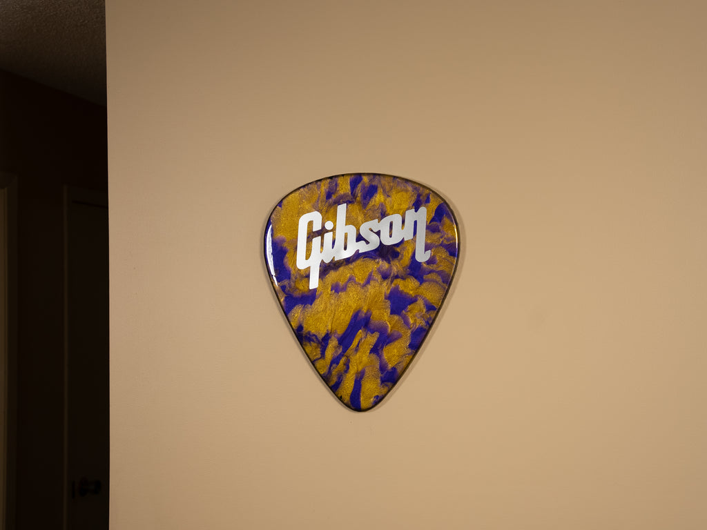 Custom Handmade Gibson Guitar Pick Wall Hang