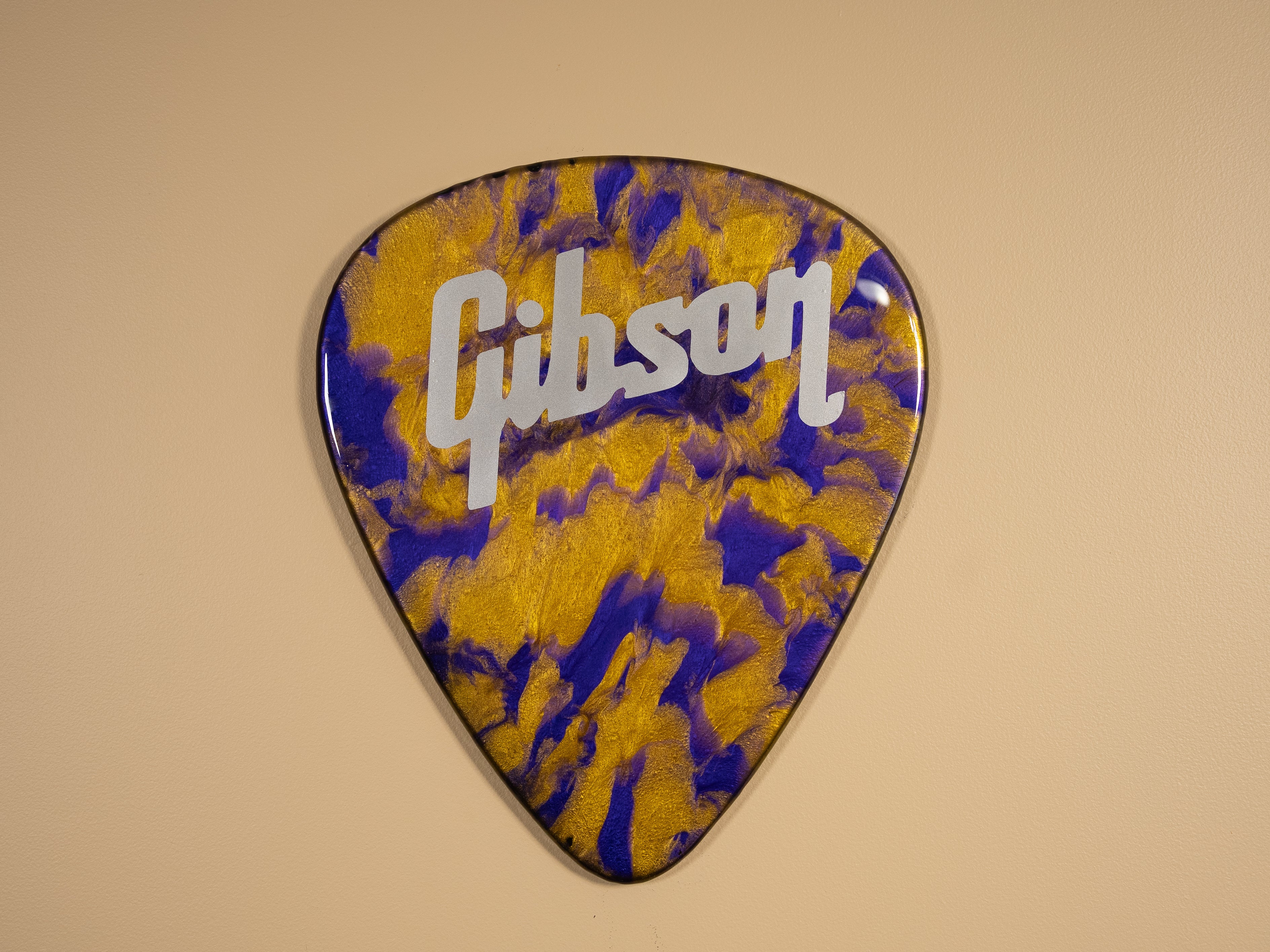 Custom Handmade Gibson Guitar Pick Wall Hang