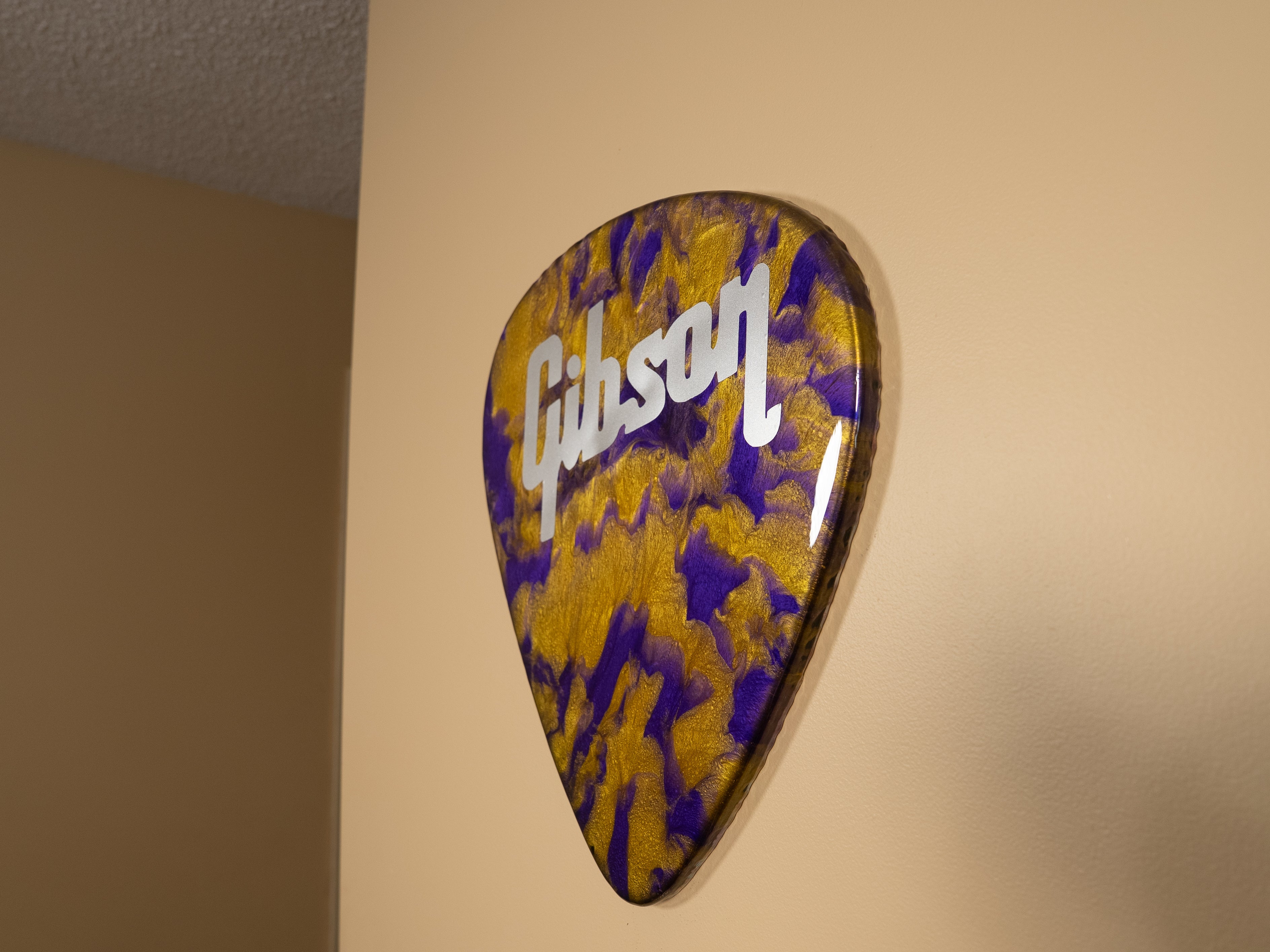 Custom Handmade Gibson Guitar Pick Wall Hang